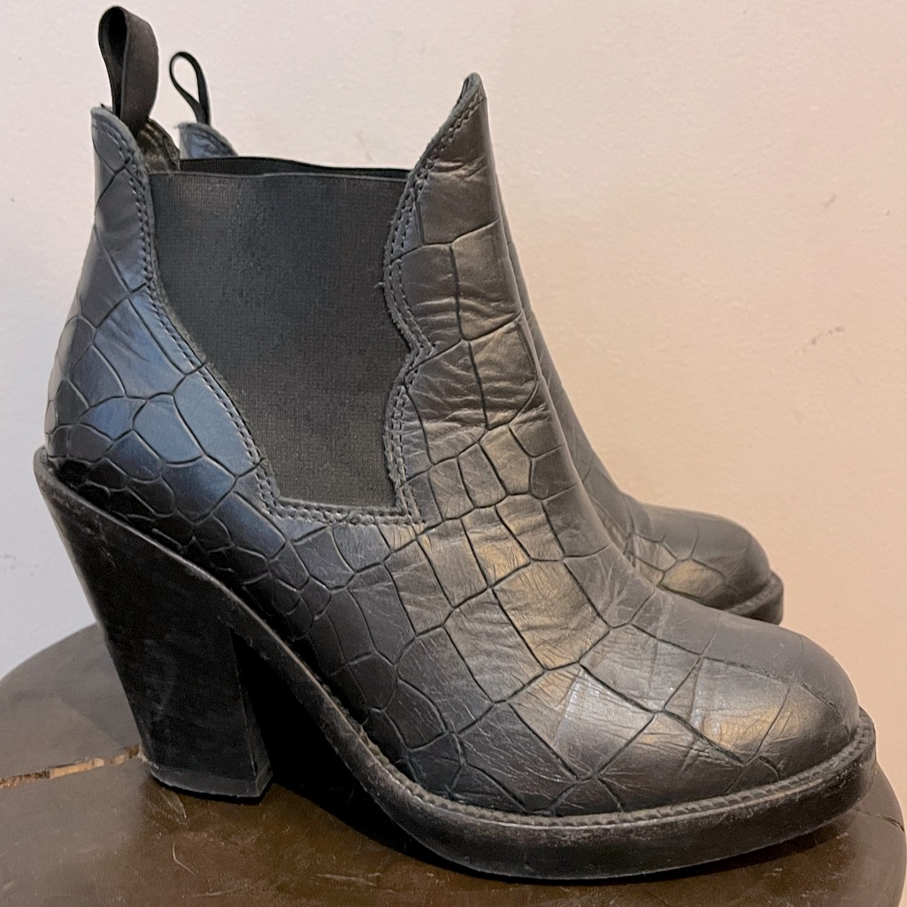 Acne Star Boots - Metallic Leather Sz 36